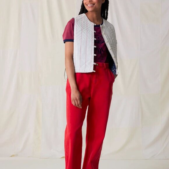 Leon & Harper Voisin Bellis Jacket Reversible Floral Printed Vest S - Picture 2 of 4